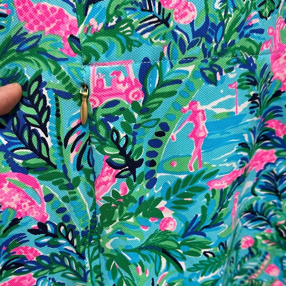 Lilly Pulitzer Green and Pink Tropical Dress - Picture 9 of 10